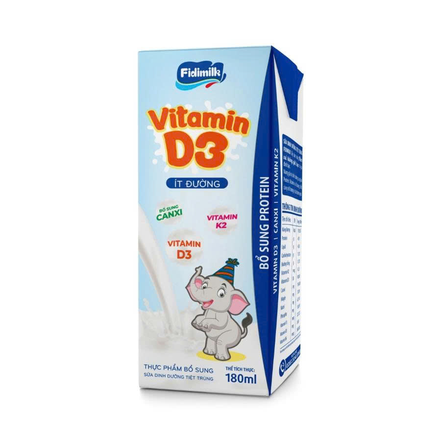 Sữa vitamin D3 ít đường 110ml